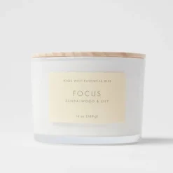 Wood Lidded Glass Wellness Focus Candle - Threshold™ -Decor Home GUEST ccaaeff8 d438 4560 918b 7bc307fe7418