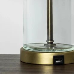 Fillable Accent With USB Table Lamp Brass - Threshold -Decor Home GUEST cde816b4 4d22 45b7 aad0 2e1664c1a18c