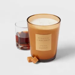 Colored Vase Glass With Dustcover Tobacco And Bergamot Candle Yellow - Threshold™ 10 Colored Vase Glass With Dustcover Tobacco And Bergamot Candle Yellow - Threshold™ -Decor Home GUEST cedda737 4d61 46dc 8940 71dbc6ecccd9