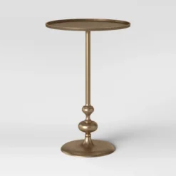 Londonberry Turned Accent Table Brass - Threshold -Decor Home GUEST d25fc13c e72a 48a7 a4ae 5073d83ccc11