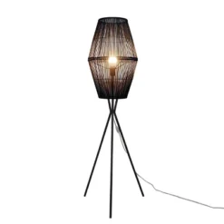 Diamond Tripod Floor Lamp Black With Rattan Shade (Includes LED Light Bulb) - Threshold™: Nautical Standing Illumination 13 Diamond Tripod Floor Lamp Black With Rattan Shade (Includes LED Light Bulb) - Threshold™: Nautical Standing Illumination -Decor Home GUEST d6698513 cea3 4063 8f3c c0671d13df72