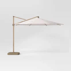11'x11' Offset Patio Umbrella - Light Wood Pole - Threshold™ -Decor Home GUEST d7b30535 8f96 400e a9ef c247067c3f11