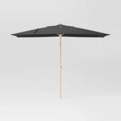 10'x6' Rectangular Market Patio Umbrella - Light Wood Pole - Threshold™ -Decor Home GUEST d89187f0 45e4 4db4 80b8 710bf9167e62