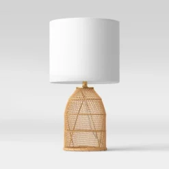 Rattan Diagonal Weave Table Lamp Tan - Opalhouse™ -Decor Home GUEST dc68d68d e33c 439e 99ff 73cdd2326262