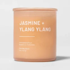 Glass Jar Jasmine And Ylang Candle Orange - Threshold™ -Decor Home GUEST e0062fa1 a715 4c57 8af9 3bb2b339e1cb