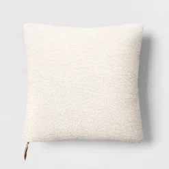 Oversized Teddy Boucle Toss Square Throw Pillow - Threshold™ -Decor Home GUEST e07367cc c6aa 4de9 aa04 070628f470ca