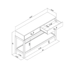 Brandeis Woven Console Table Brown - Threshold™ Designed With Studio McGee -Decor Home GUEST e2c73473 e890 4869 94da b0c7a6a1426f
