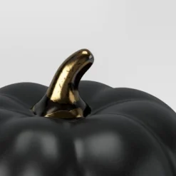 Set Of 3 Small Ceramic Halloween Pumpkins With Gold Stem - Threshold™ -Decor Home GUEST e522c71c 5236 4716 87d9 cb99acca79a8