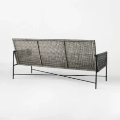 Wicker & Metal X Frame Patio Sofa - Gray - Threshold™ Designed With Studio McGee 12 Wicker & Metal X Frame Patio Sofa - Gray - Threshold™ Designed With Studio McGee -Decor Home GUEST e9727c5c 7d57 4fb3 b845 7b850243113b