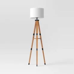 Tripod Floor Lamp With Shelf Brown Wood - Threshold™ -Decor Home GUEST ea3ba26a 585d 476c be10 3b33e5b59195
