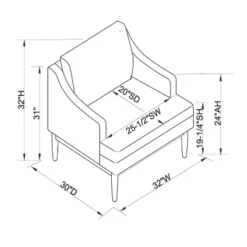Howell Upholstered Accent Chair With Wood Base - Threshold™ Designed With Studio McGee -Decor Home GUEST eaa765f5 26c5 4ecb 8f54 dd96378e2465