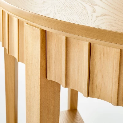 Thousand Oaks Wood Scalloped Demilune Console Table - Threshold™ Designed With Studio McGee 4 Thousand Oaks Wood Scalloped Demilune Console Table - Threshold™ Designed With Studio McGee - Image 3