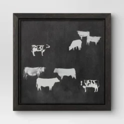 (Set Of 2) 12" X 12" Cow Collection II Framed Wall Canvases - Threshold™ -Decor Home GUEST eba1d89c 78cc 4c5b 8c67 3a03cc2b6c22