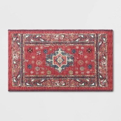 Vintage Persian Medallion Kitchen Rug Red - Threshold™ 6 Vintage Persian Medallion Kitchen Rug Red - Threshold™ - Image 4