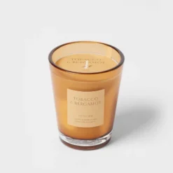 Colored Vase Glass With Dustcover Tobacco And Bergamot Candle Yellow - Threshold™ 14 Colored Vase Glass With Dustcover Tobacco And Bergamot Candle Yellow - Threshold™ -Decor Home GUEST f2d322ed 7929 4fe4 80ce 3b86e1456d1f