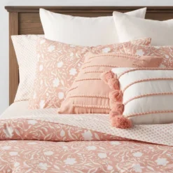 12pc Floral Boho Comforter & Sheets Set Terracotta Pink - Threshold™ -Decor Home GUEST f3330df4 d165 44ef 87fd 293b2d10cfce