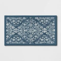 Vintage Print Comfort Rug Blue - Threshold™ -Decor Home GUEST f437994b 06fa 4df6 84f2 e90cb16dba7b