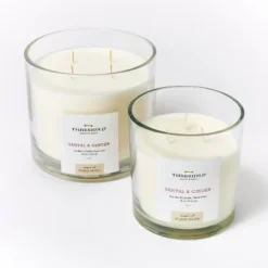 Clear Glass Santal & Ginger Candle White - Threshold™ Designed With Studio McGee -Decor Home GUEST f8468f42 e11b 4265 be90 0b4528f7c8a3