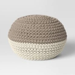 Cloverly Chunky Knit Pouf - Threshold -Decor Home GUEST fb49b17f db39 4956 a41c 9ae43383d562