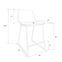 Bowden Faux Leather Counter Height Barstool - Threshold™ -Decor Home GUEST fc17995b 497f 4a5a 958c c9c8bb9e68cc