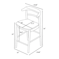 Kaysville Curved Back Wood Counter Height Barstool - Threshold™ Designed With Studio McGee -Decor Home GUEST fd10f3f7 c840 492c 99c3 22fe1ea36f2d