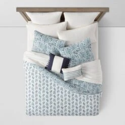 12pc Reversible Paisley Print Comforter & Sheets Set Blue/Dark Teal Blue - Threshold™ -Decor Home GUEST fe253a34 1700 4fed 8295 3a12639e7b99