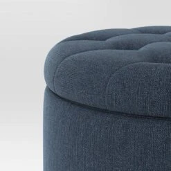 Tufted Round Storage Ottoman - Threshold -Decor Home GUEST fe54b841 fb70 4c44 b0a1 3b168a4ddf00