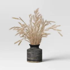 Grass Arrangement In Ceramic Pot Black - Threshold™ -Decor Home GUEST feadbbf9 25c2 45e5 ba31 61ab6f1faca8